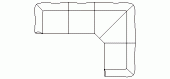 sofá de esquina para 4 plazas en planta