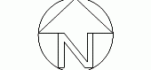 símbolo de norte flecha