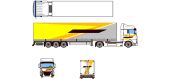 camión articulado de 5 ejes, vistas completas