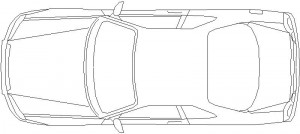 Coche en planta