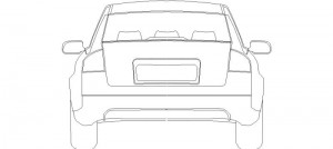 Coche en alzado posterior, Audi A6