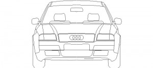 Coche. alzado frontal. Audi A6