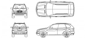 Coche. BMW X5 – vistas completas
