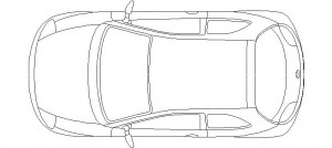Coche. Vista en Planta. Ford Ka
