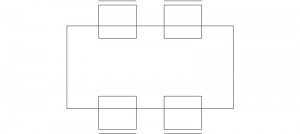 Mesa rectangular 4 sillas-mod 5