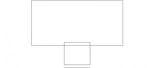 Mesa de oficina de dimensiones 1,60×0,80 m con silla