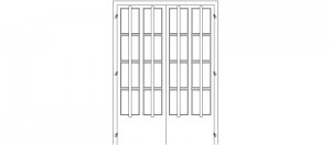 Puerta doble con 2 hojas de 0,74×2,14m