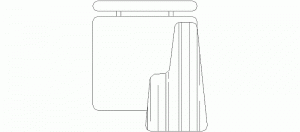 Silla escolar en planta