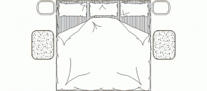Cama tamaño gigante con mesillas y alfombras