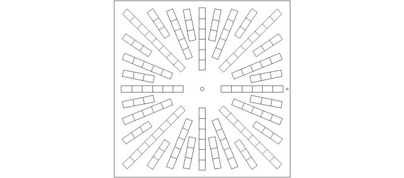 Bloques AutoCAD Gratis de placa falso techo difusor de 0,80 x 0,80 m