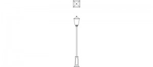 Alzado de farol de pared