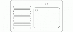 Fregadero 1 seno con escurreplatos, mod 4