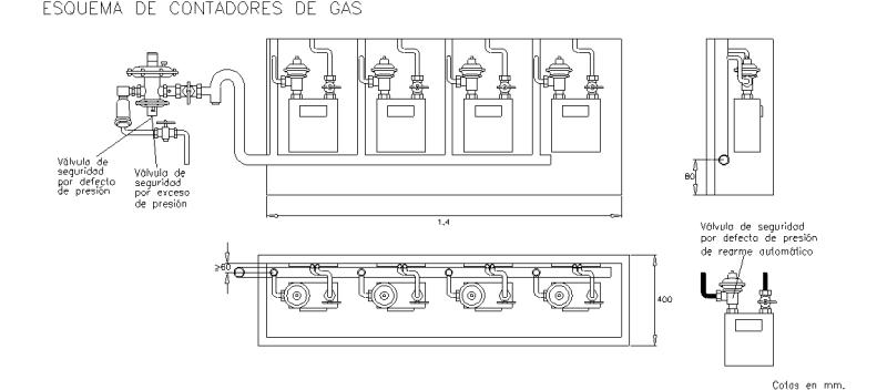 Bloques de instalaciones de gas para autocad