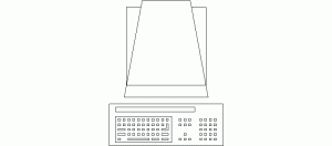 Monitor y teclado de ordenador personal