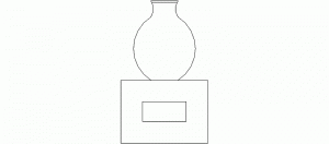 Jarrón con soporte, mod. 3