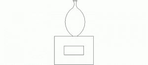 Jarrón con soporte, mod. 2