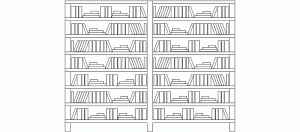 Librería doble en alzado