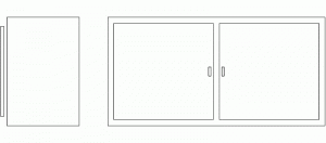 Mueble alto de cocina en alzado lateral