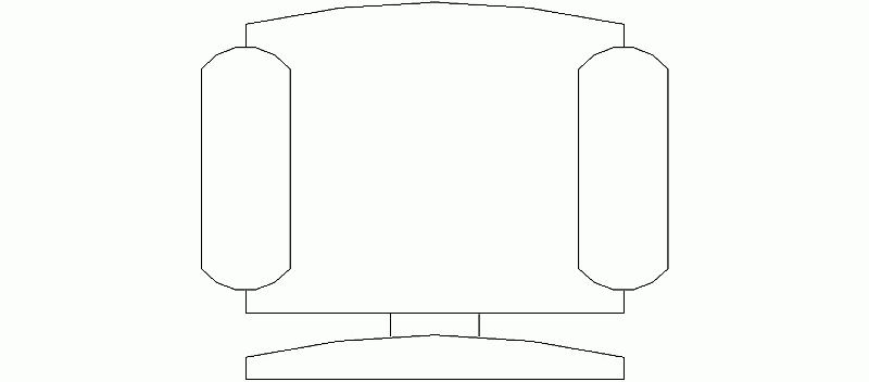 Silla vista en planta, mod. 11