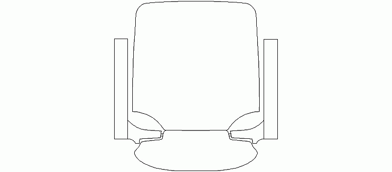 Silla vista en planta, mod. 13