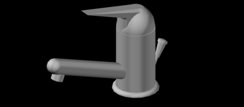 grifería para lavabo en 3 dimensiones, modelo 02