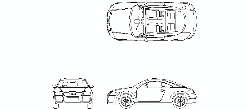 Audi TT, alzados y planta