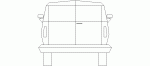 furgoneta vista en alzado posterior, 01
