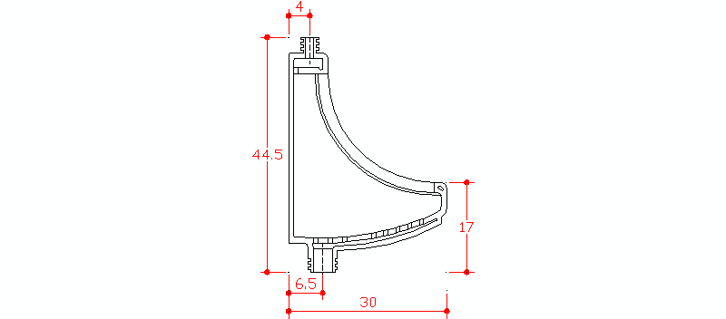 urinario en sección vertical, modelo 02