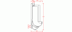 urinario en sección vertical, modelo 05