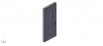 puerta de una hoja en 3d (3 dimensiones) modelo 02