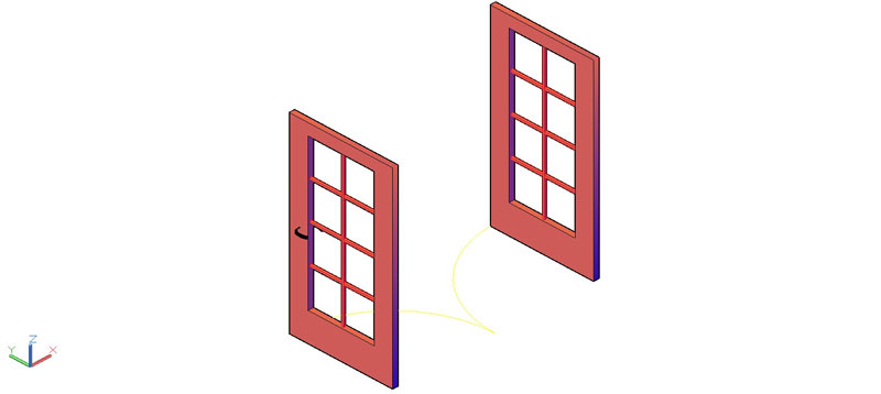 puerta doble en 3d (3 dimensiones) modelo 04