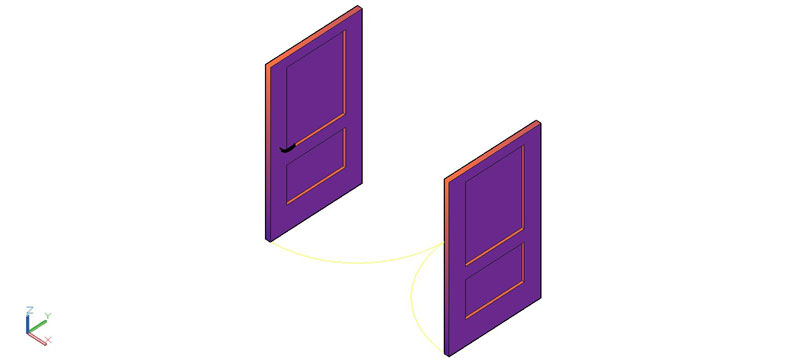 puerta doble en 3d (3 dimensiones) modelo 07