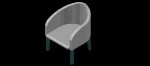 silla tipo butaca en 3 dimensiones