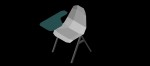 silla escolar con paleta en 3 dimensiones