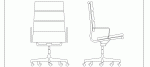silla de oficina Soft Pad en alzado