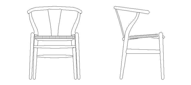 silla Y en alzado