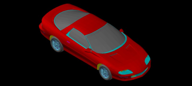 Coche Camaro en 3d (3 dimensiones)