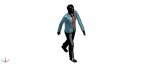 persona masculina caminando en 3d (3 dimensiones)