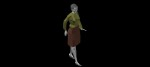 figura de mujer de pié en 3d (3 dimensiones)