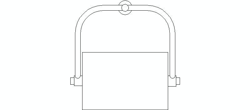 Porta rollo de papel higiénico en alzado