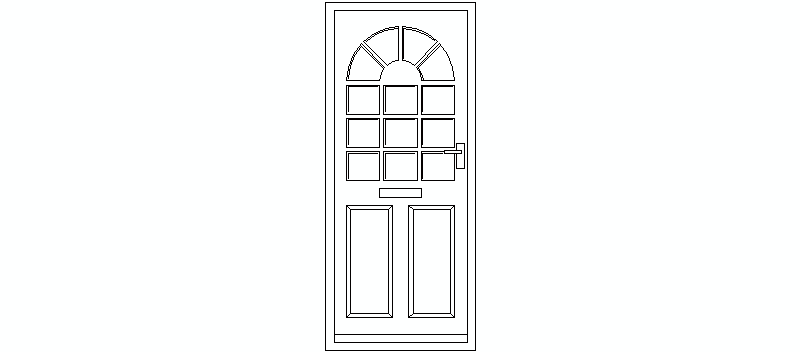 puerta cristalera en alzado, modelo 02