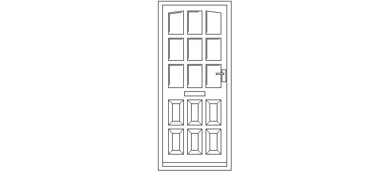 puerta cristalera en alzado, modelo 04
