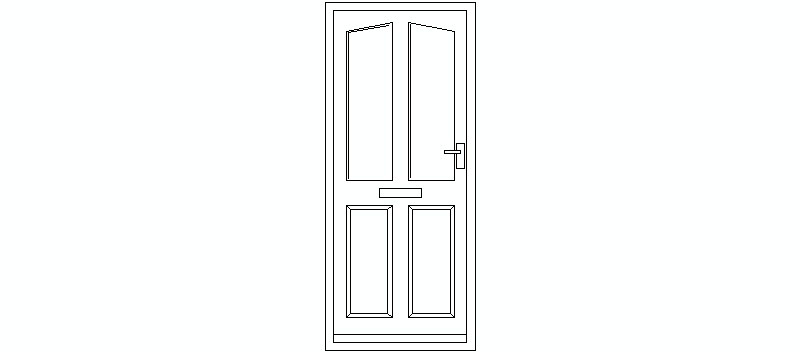 puerta cristalera en alzado, modelo 06