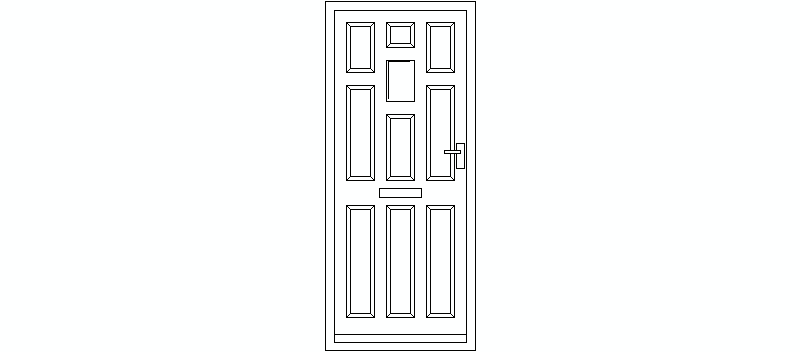 puerta principal en alzado, modelo 01