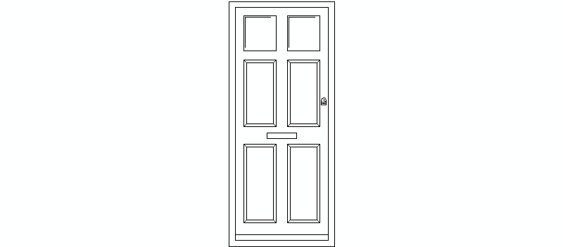 puerta principal en alzado, modelo 04