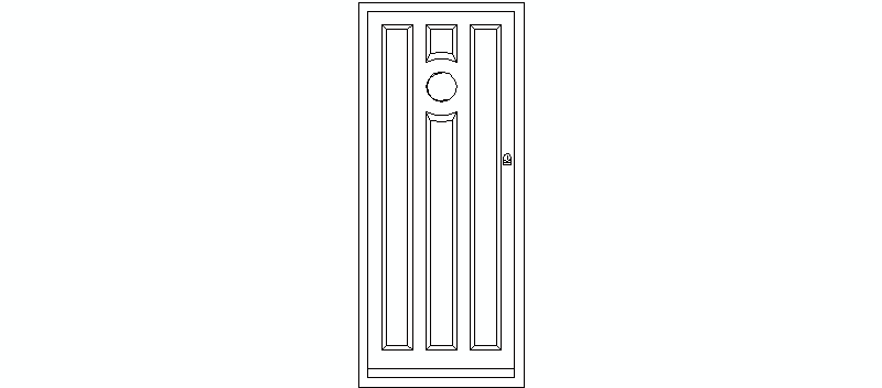 puerta principal en alzado, modelo 05