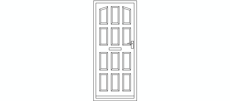 puerta principal en alzado, modelo 06