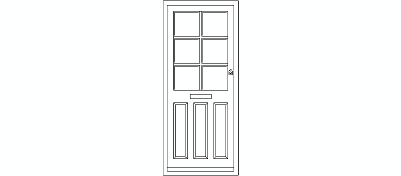 puerta principal en alzado, modelo 07
