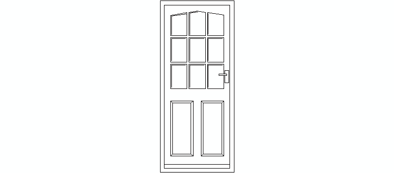 puerta cristalera en alzado, modelo 11