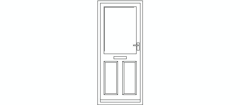 puerta principal en alzado, modelo 09